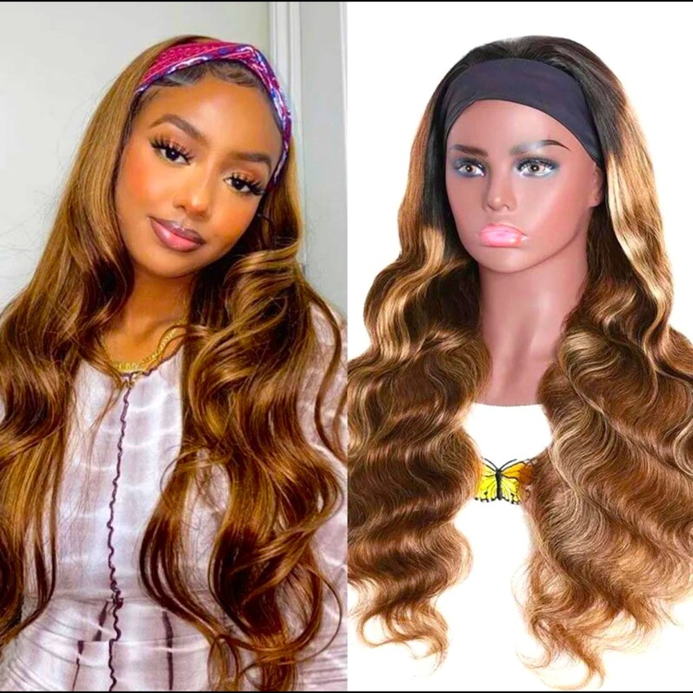 16 inch Human Hair Headband Wig